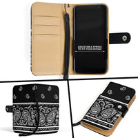 Black Bandana Phone Case Wallet