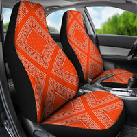 Orange bucket seat car covers