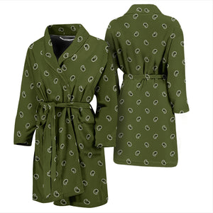 green bandana paisley robe