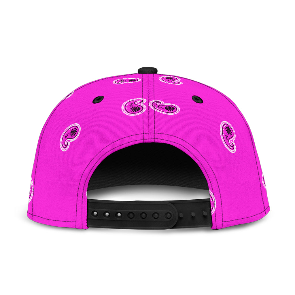 Abruptly Pink Bandana Snapback Cap