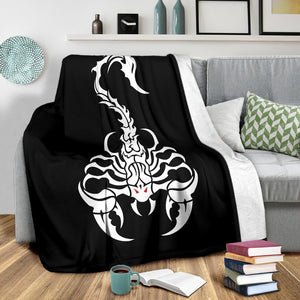 Scorpion Tattoo Fleece Throw Blanket