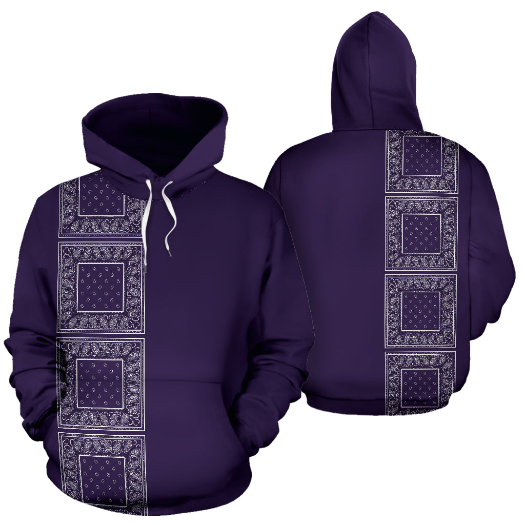royal purple bandana hoodie