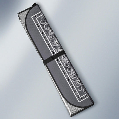 Classic Gray Bandana Car Window Shade