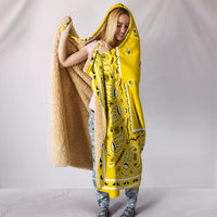 Yellow Bandana Hooded Blanket