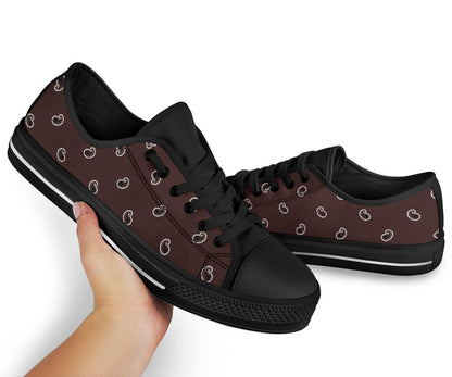 Canvas Low Top Sneakers - Sweet Coffee Brown Paisley