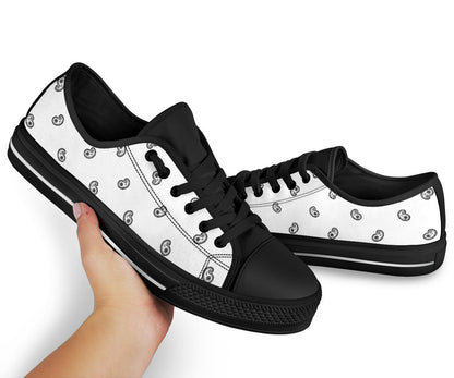 Canvas Low Top Sneakers - Snow White Paisley