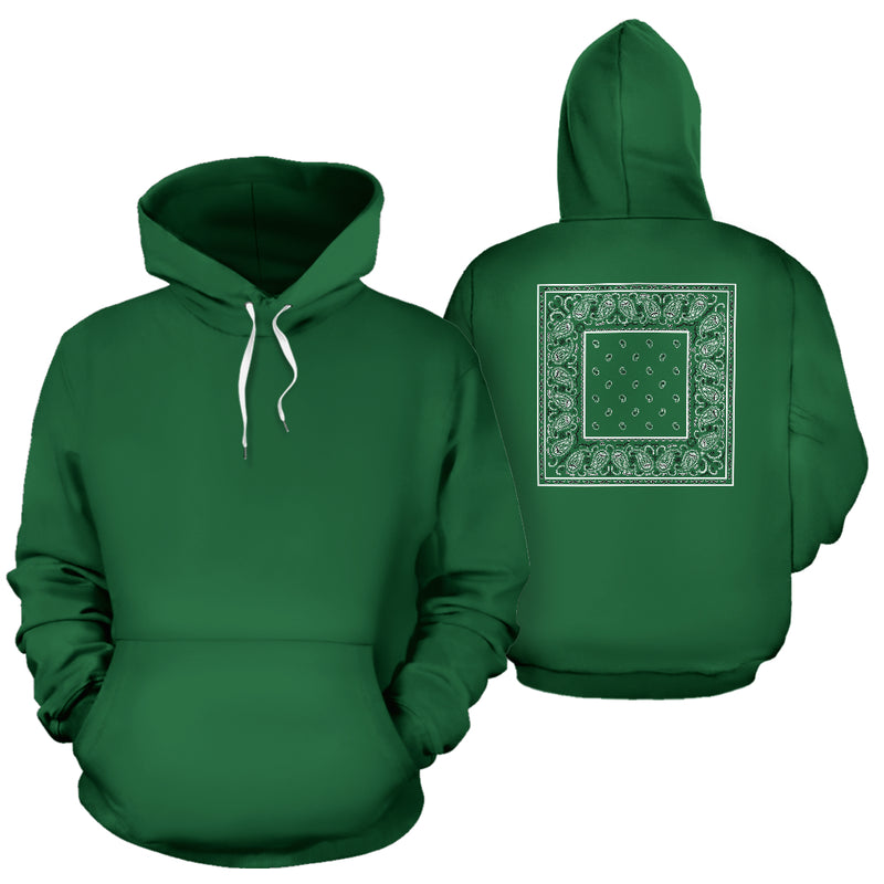 green bandana print hoodie