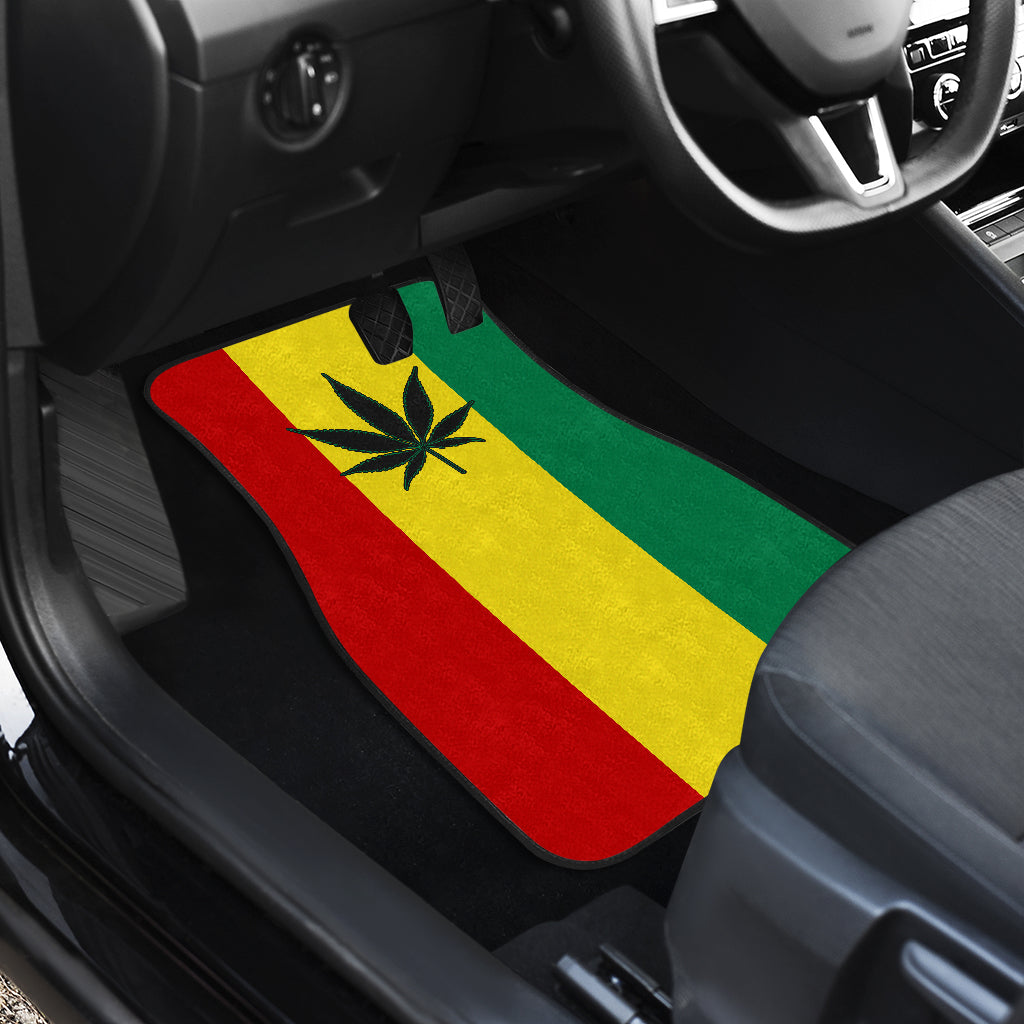 Rasta Marijuana Car Floor Mats Set of 4