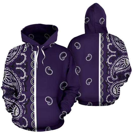 royal purple bandana hoodie