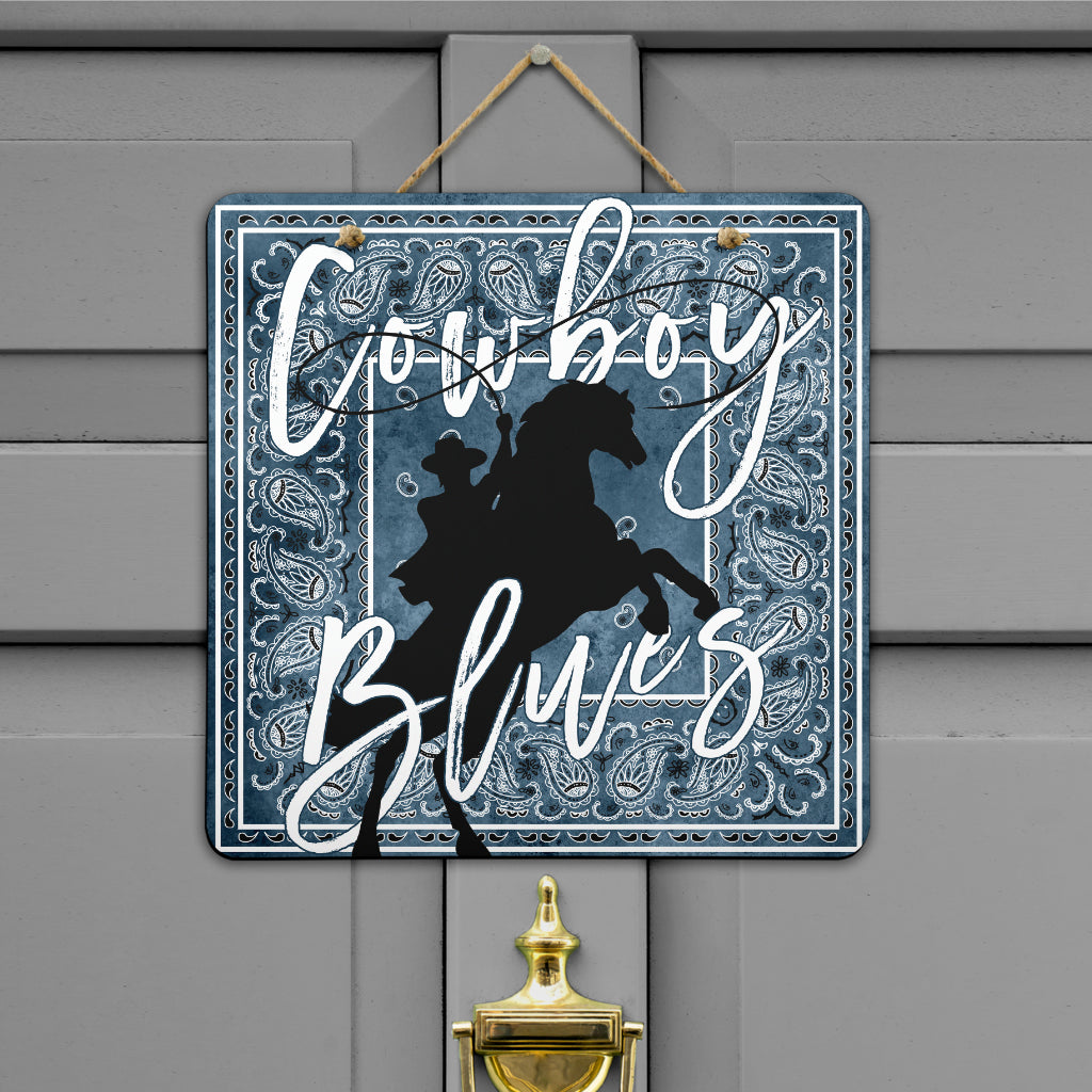 Denim Blue Bandana Door Signs