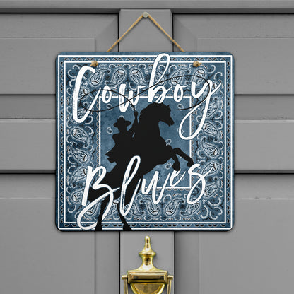 Denim Blue Bandana Door Signs
