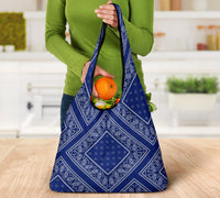 Royal Blue Bandana Grocery Bag 3-Pack