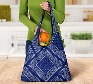 Royal Blue Bandana Grocery Bag 3-Pack