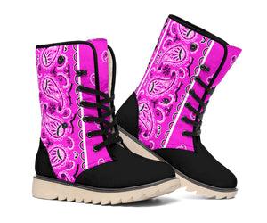 Abruptly Pink Bandana Women's Winter Boots