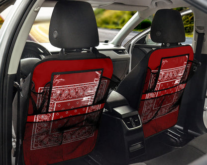 maroon red bandana seat organizers