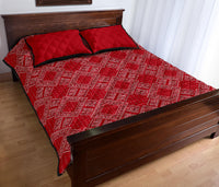 red bandana bedding and decor
