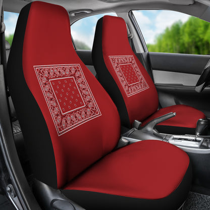 Red bandana car seat cover