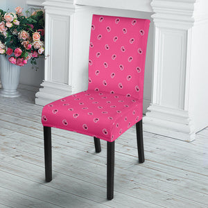 Warm Pink Bandana Dining Chair Covers - 4 Pattern