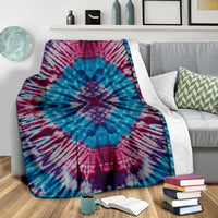 Retro Tie Dye Fleece Throw