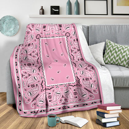 Pink Bandana Throw Blanket