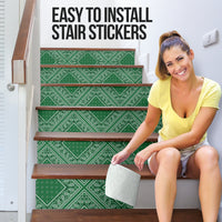 Classic Green Bandana Stair Stickers 6 Steps