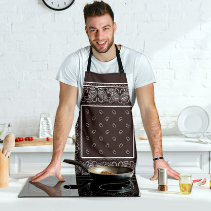 Coffee Brown Big Bandana Apron