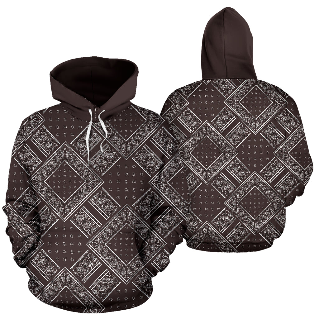 brown bandana hoodie shirt