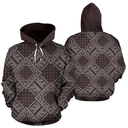 brown bandana hoodie shirt