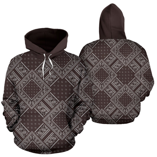 brown bandana hoodie shirt