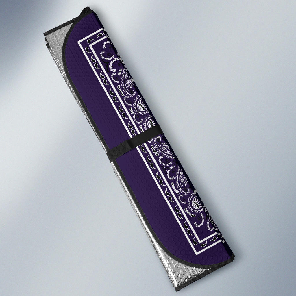 Royal Purple Bandana Car Window Shade