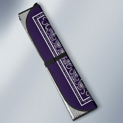 Royal Purple Bandana Car Window Shade
