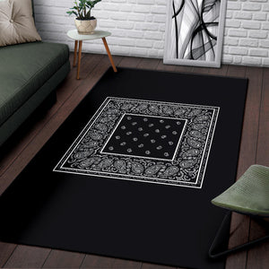 black bandana print rugs