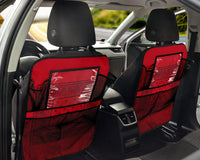 red and black seat organizers