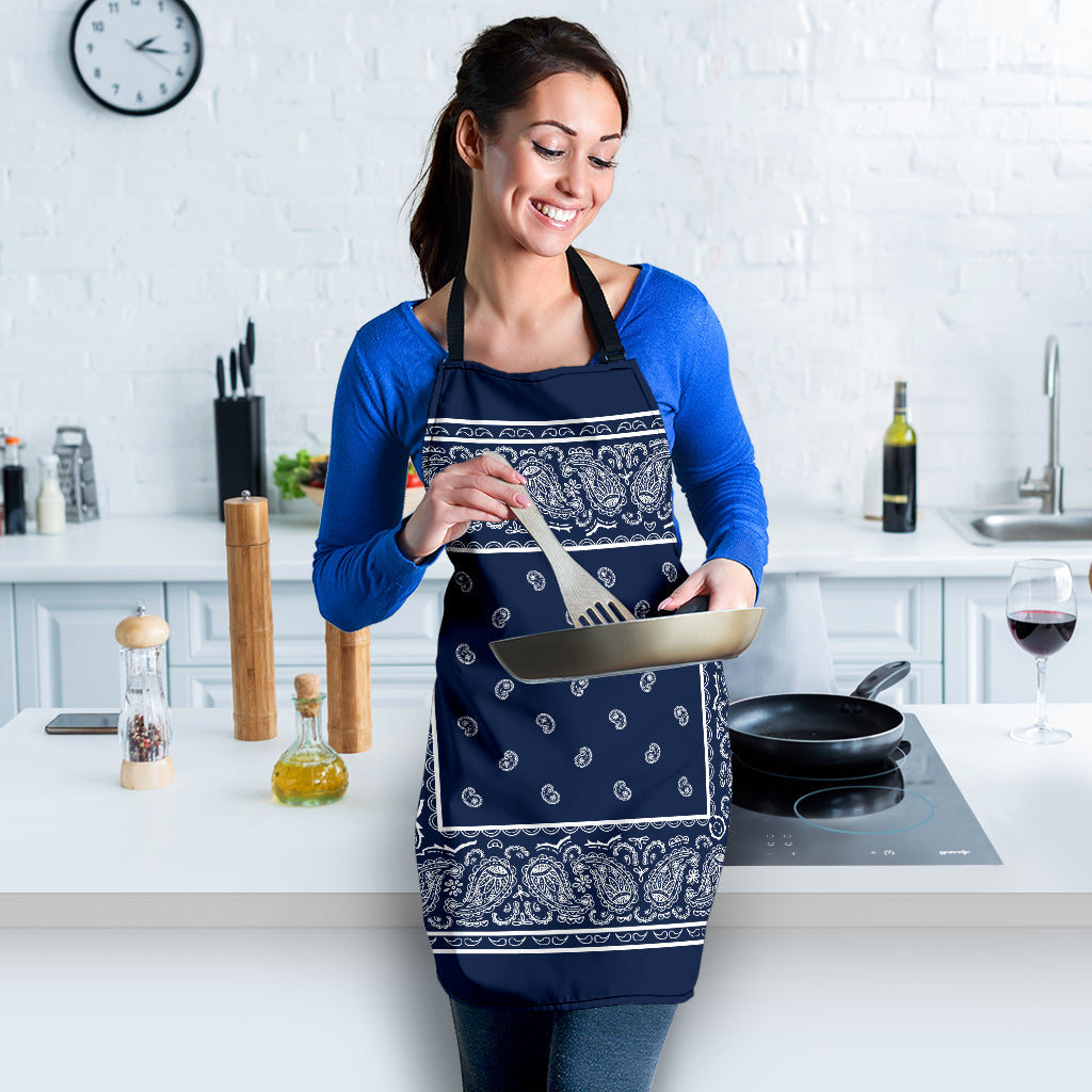Navy and White Bandana Aprons