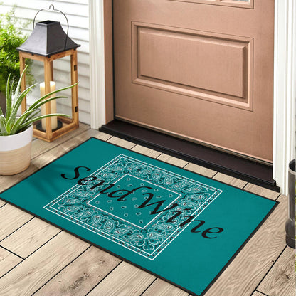 Teal Bandana Fun Door Mats