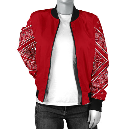 red bandana bomber jacket