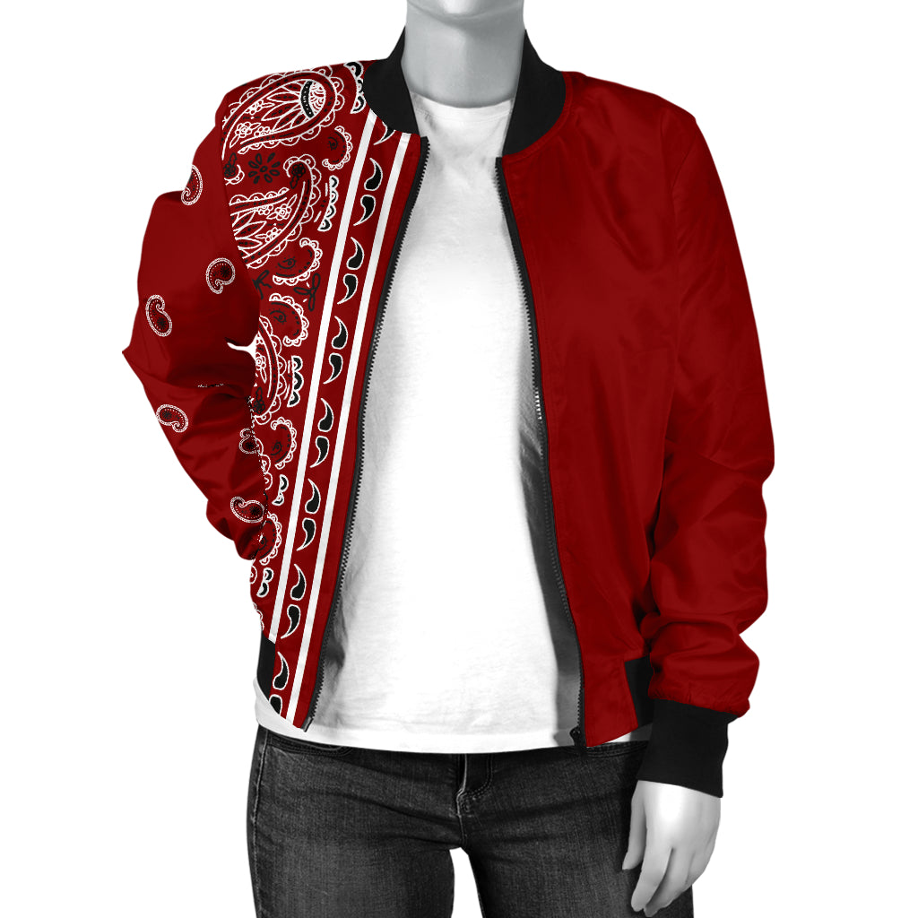 women's red bandana jacket