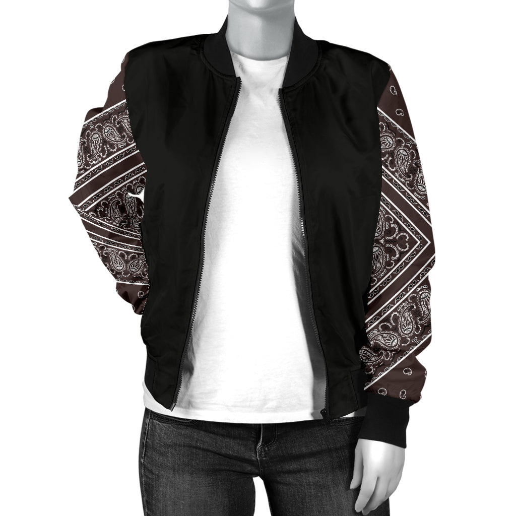 women's bandana bomber jacket