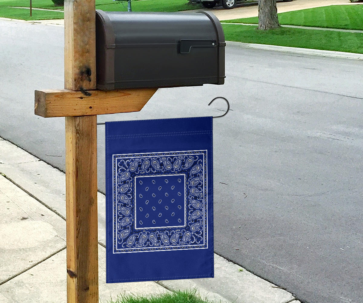 Royal Blue Bandana Home and Garden Flags