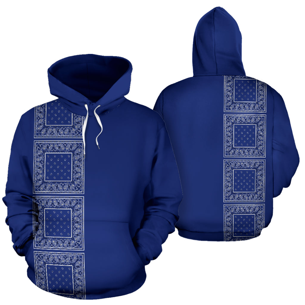 royal blue bandana pullover hoodies