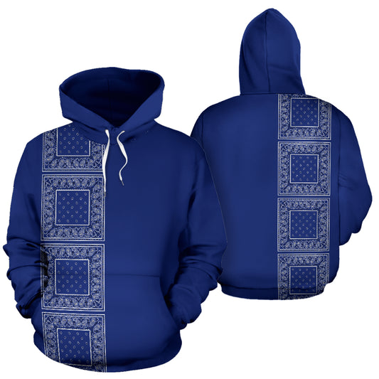 royal blue bandana pullover hoodies