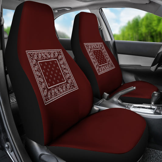 burgundy seat cover