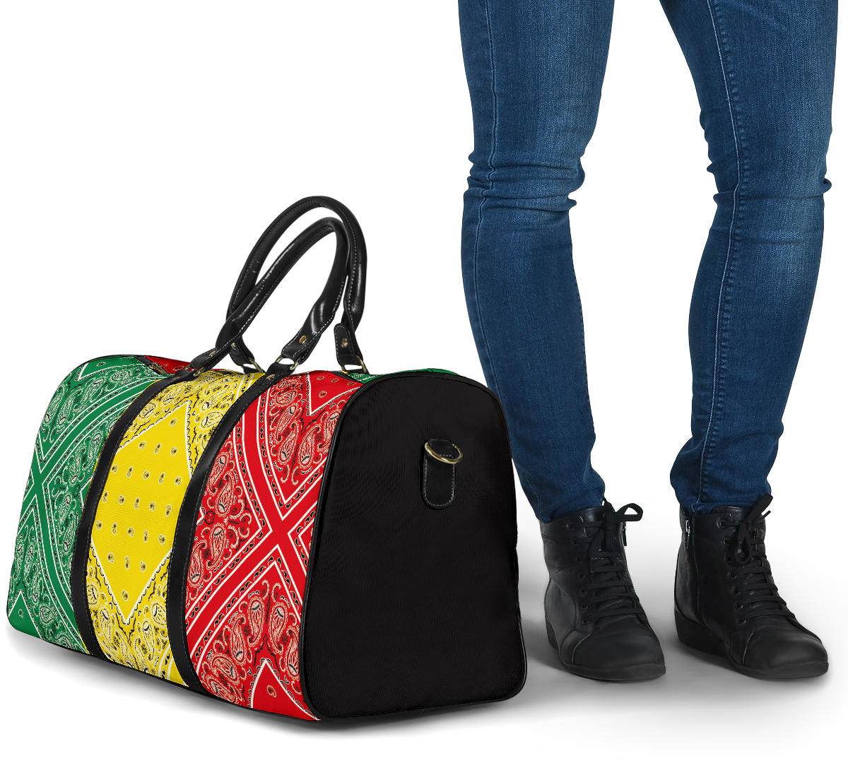 rasta flag color luggage