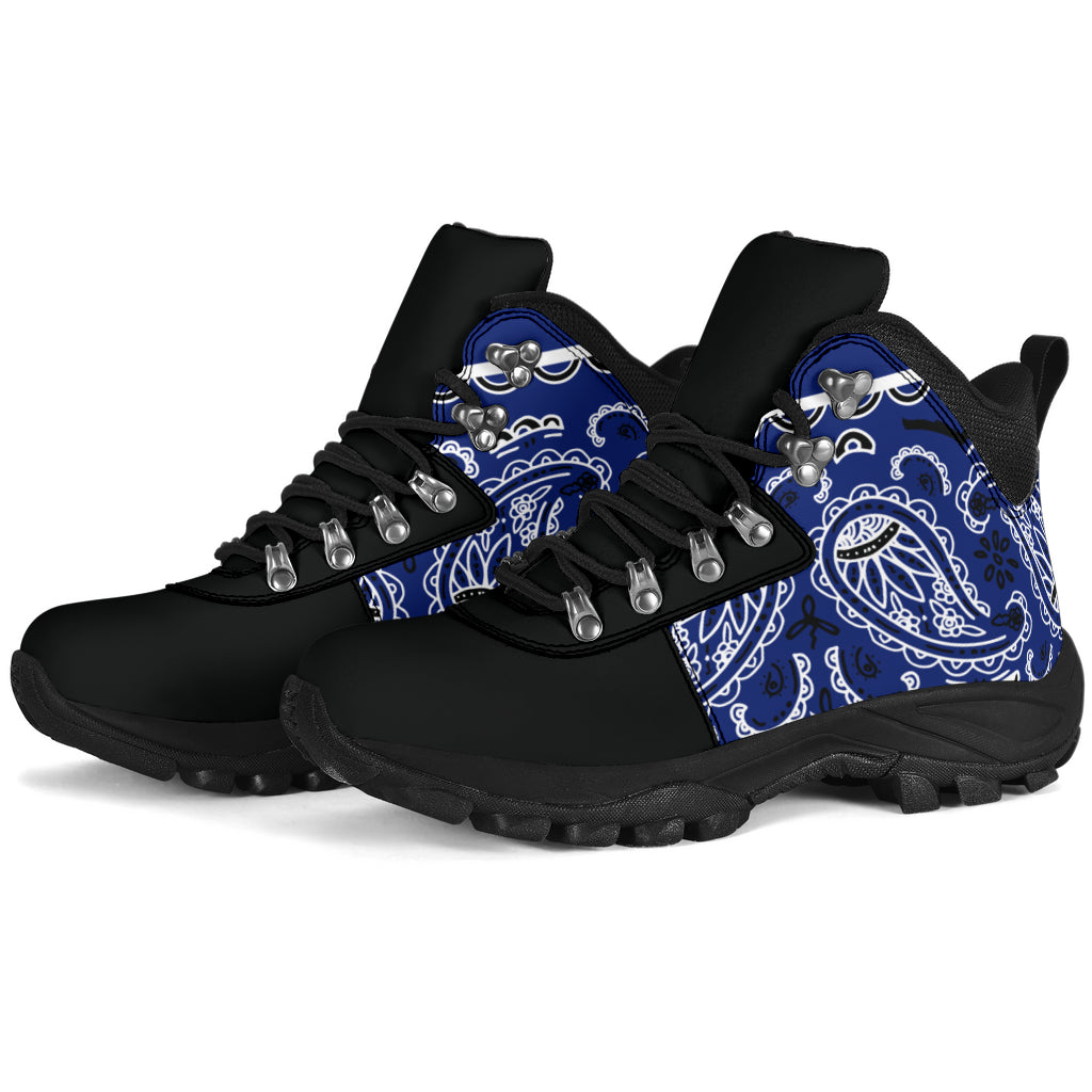Royal Blue Bandana Alpine Boots