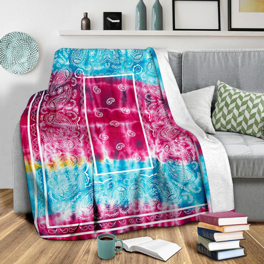 Tie Dye Bandana Fleece Throws