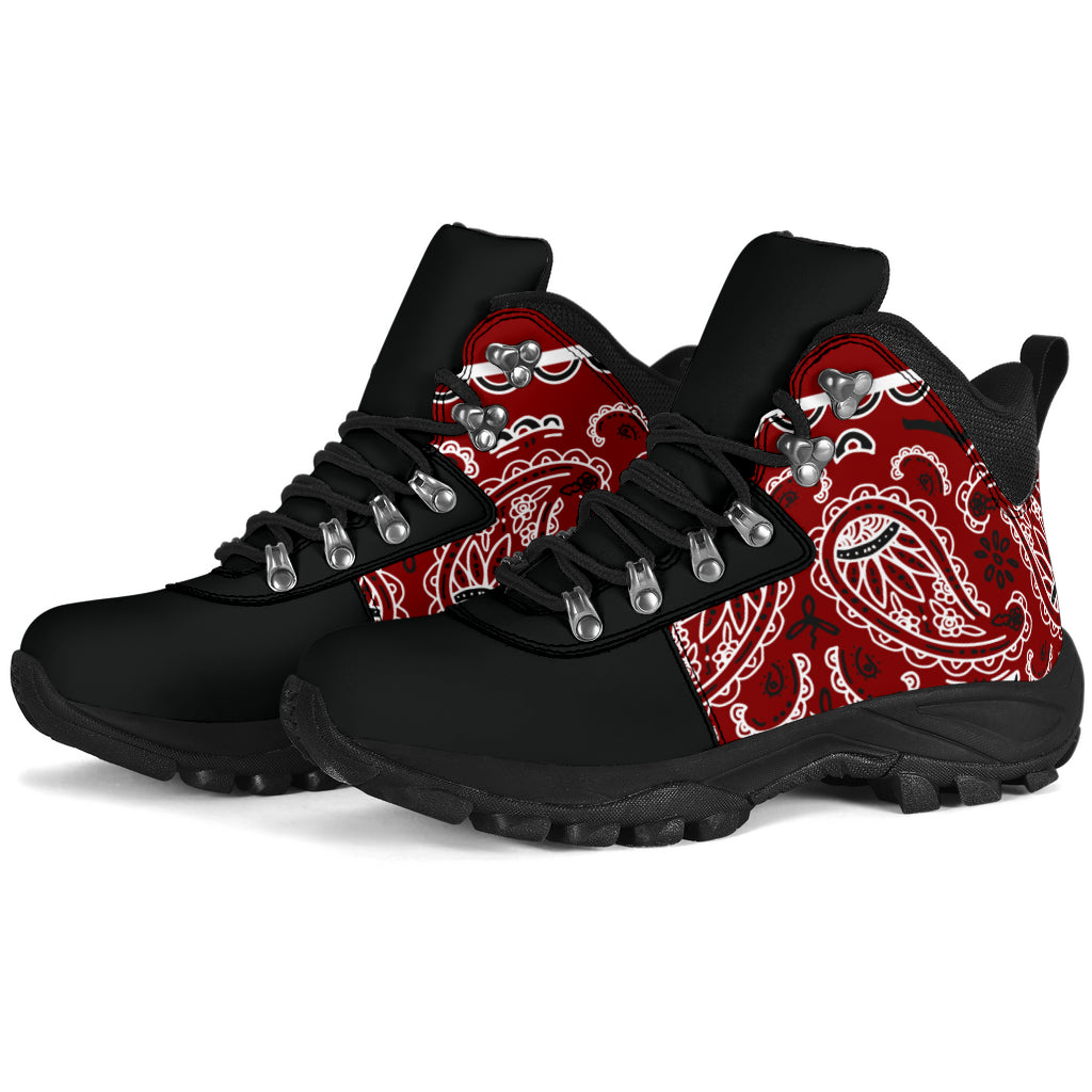 Maroon Bandana Alpine Boots