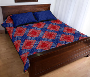blue and red bandana pattern