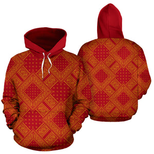 red and yellow pullover hoodie