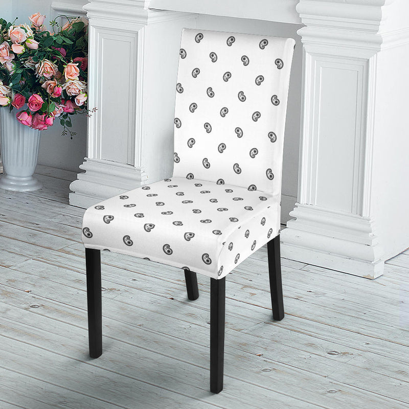 White Bandana Dining Chair Covers - 4 Patterns