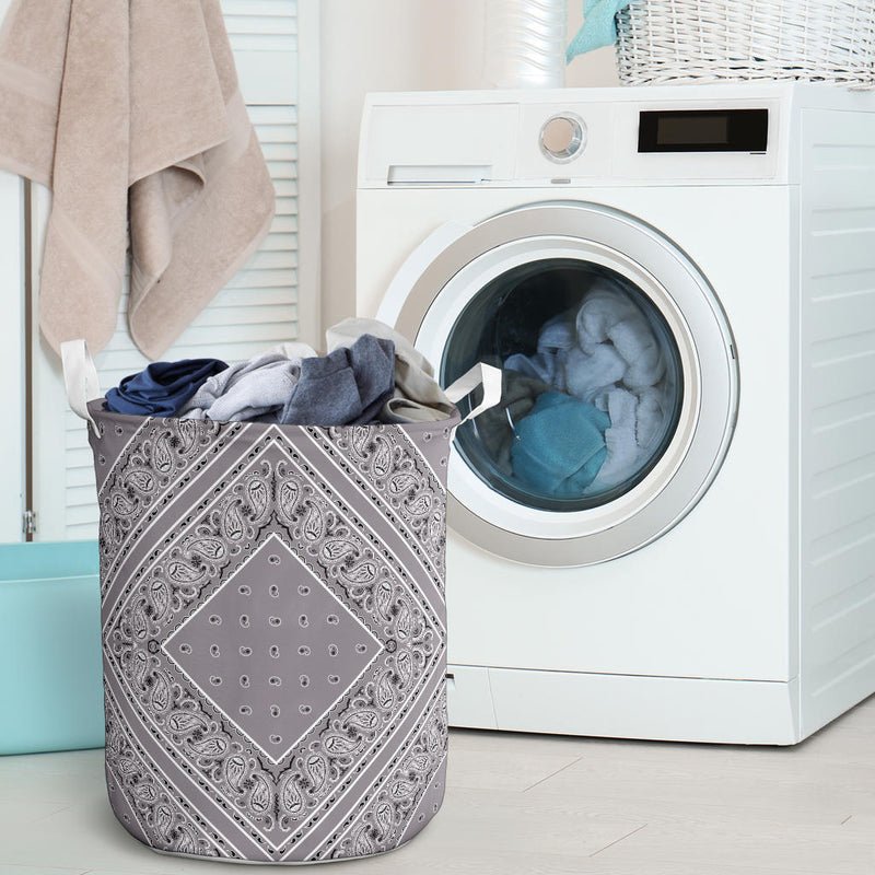 Laundry Hamper - Classic Gray Bandana